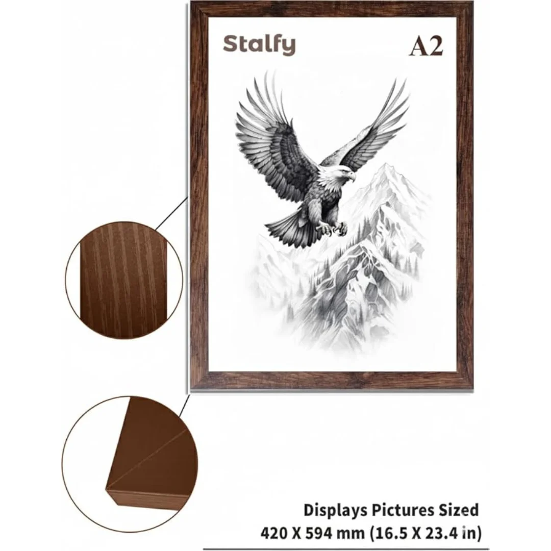 Stalfy A2 Eagle Picture Frame – Wood Effect, Single or 3 Pack - Image 6