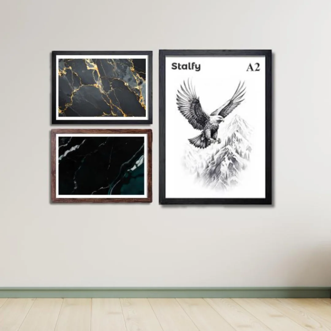 Stalfy A2 Eagle Picture Frame – Wood Effect, Single or 3 Pack - Image 2