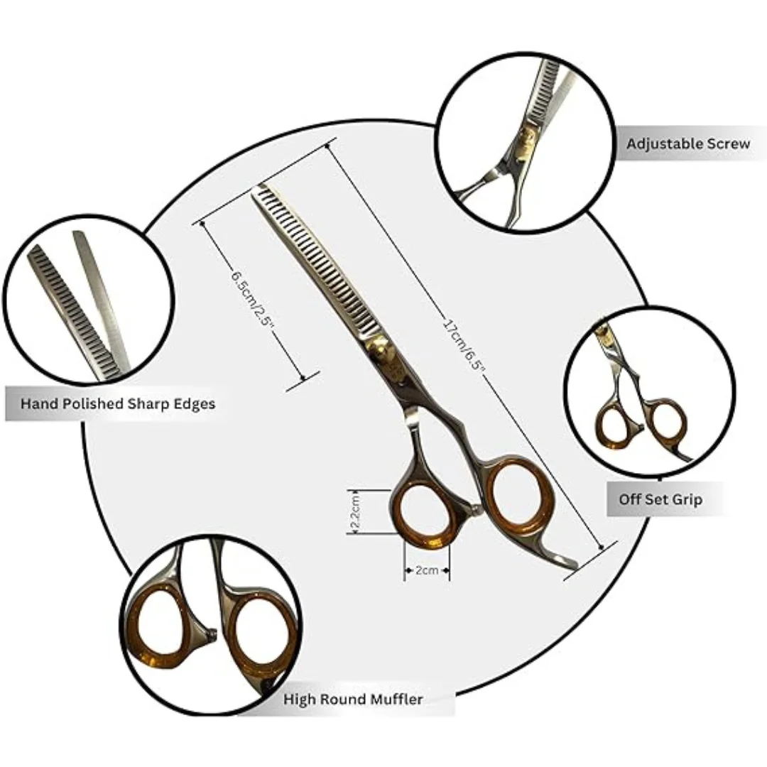 Stalfy 6.5" Professional Hair Thinning Scissors UK - Image 4
