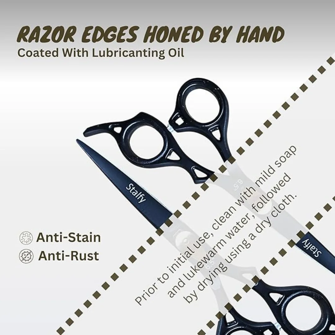 Stalfy 6.5" Professional Hair Thinning Scissors UK - Image 2